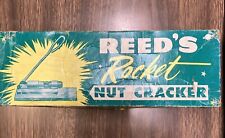 REED'S ROCKET NUT CRACKER R-300 Vintage Kitchen On Wood Base Used Original Box 