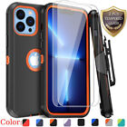 For iPhone 13 Pro Max 12 Pro 11 Shockproof Rugged Case Cover /Belt Clip Holster