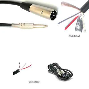 Pro XLR STECKER auf 1/4" Mono Mikrofon Mikrofon abgeschirmtes Kabel 1 Fuß 2 Fuß 6 Fuß bis 20 Fuß - Bild 1 von 3