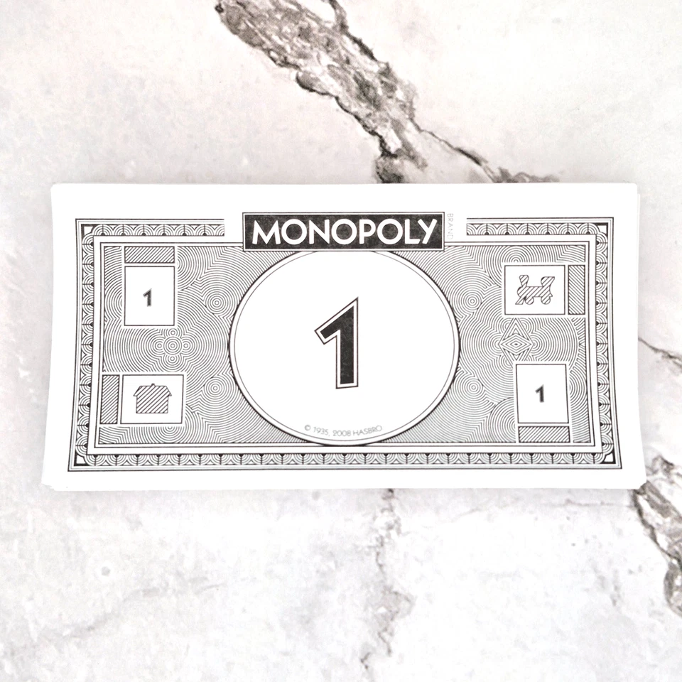 Monopoly Color Moderno $1 Dinero - Paquete Individual / 5 / 10 Billetes de Repuesto Foto 1 de 1