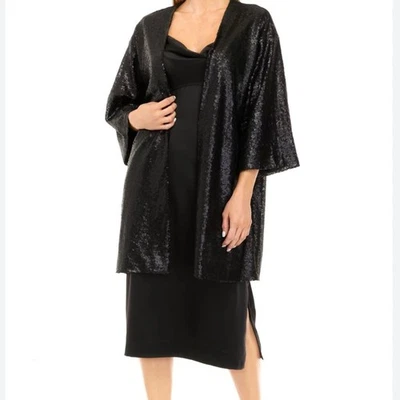 The Limited Black Sequin Kimono Cardigan topper Size M/L oversized - Image 1 of 4