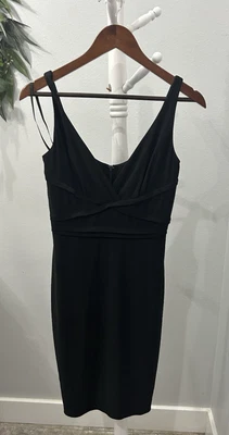 Vestido Minimalista Vintage Lavandería Shelli Segal Clásico Años 90 Pequeño Negro Talla 2 Foto 1 de 4