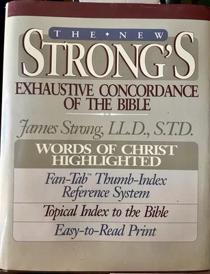 Strongs Exhaustive Concordance of the Bible Words of Christ Highlighted VTG 1984 - Image 1 of 4
