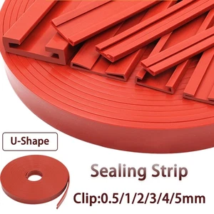 Clip protector de borde de tira de sello de goma de silicona en forma de U 0,5/1/1,5/2/3/4/5 mm - Imagen 1 de 16