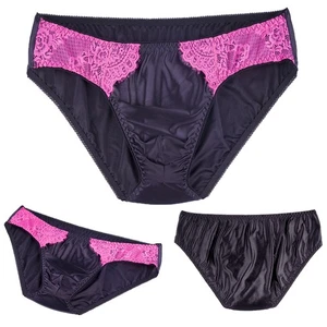 Men Sexy Glossy Lace Underwear Low Waist Lingerie Breathable Stretch Underpants - Picture 1 of 19