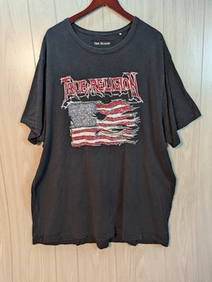 Camisa Tour True Religion 2002 bandera americana envejecida talla 3XLT manga corta Foto 1 de 4