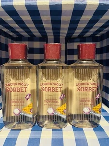 3 SORBETE VIOLETA CONFITADO Gel de Ducha Baño y Cuerpo Funciona 10 OZ - Imagen 1 de 4