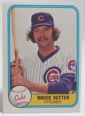 1981 FLEER BASEBALL #294 BRUCE SUTTER HOF- RAW CARD - Image 1 of 2