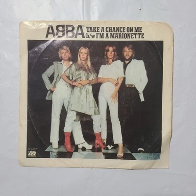Abba ~ Take A Chance on Me/ I'm A Marionette ~ Atlantic PS 45 RPM Record - Image 1 of 4