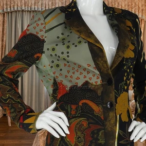 Blazer Etro Milano Multicolor Paisley Estampado Floral M - Imagen 1 de 15