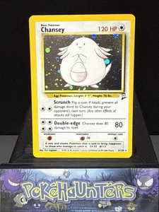 Pokemon Card Chansey 3/130 Base Set 2 Holo Rare WOTC Light Play - Picture 1 of 4