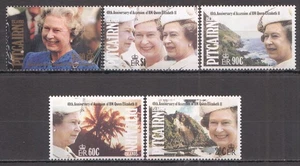 M1388 1992 PITCAIRN ISLANDS QUEEN ELIZABETH II #391-395 1SET MNH - Foto 1 di 1