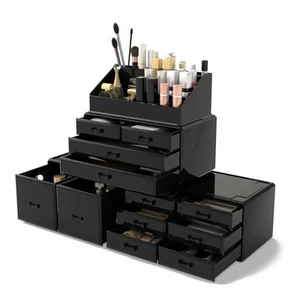 Large Makeup Organizer - 12 Drawers Stackable Jewelry & Makeup Storage - Picture 1 of 5