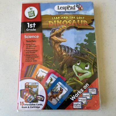 Leapfrog LeapPad (Leap And The Lost DINOSAUR) 1st Grade SCIENCE Book & Cartridge - Image 1 of 4