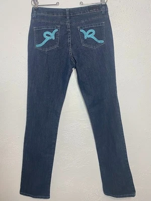 Y2K Rocawear Blue Embroidered Logo Pockets Simone Straight Jeans Women’s Size 9 - Image 1 of 4