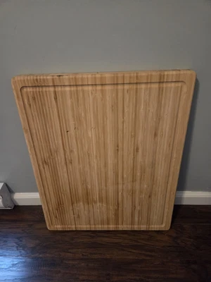 Extra Large Bamboo Kitchen Cutting Board Wood Chopping Board Butcher Block 18x12 - Image 1 of 4