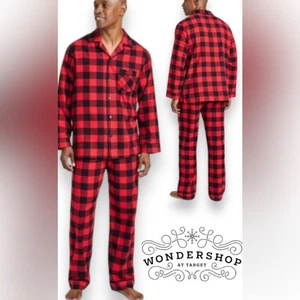 Neu mit Etikett Wondershop rot + schwarz Flanell Pyjama Set Buffalo Check Familie Herren - L Tall - Bild 1 von 7
