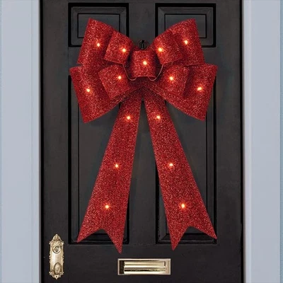 A dazzling, battery-powered festive bow crafted for indoor and outdoor holiday d - Image 1 of 3