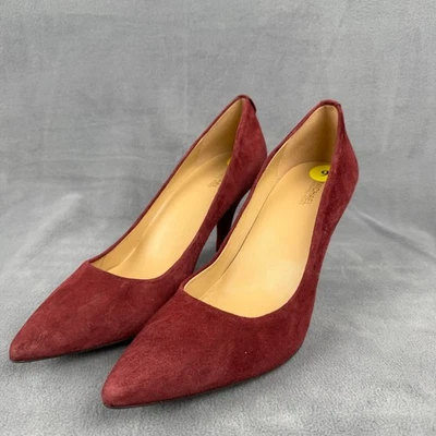 Michael Kors Suede Pointed Toe Heels Burgundy Stiletto Pumps Women Size 9M - Image 1 of 4