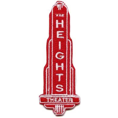 Houston Heights Theater Sign Iron On Embroidered Patch - Image 1 of 2