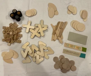 100's Wood Shapes Tags Words Phrases Letters Ready for Paint - Picture 1 of 13