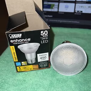 LOT 2 FEIT Electric 50 watts PAR20 LED Bulb 450 lumens Bright White floodlight - Picture 1 of 4