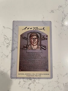 Edd Roush signed HOF plaque postcard - Picture 1 of 2