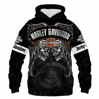 Harley Davidson 3D Hoodie, Harley Davidson Unisex Size Full Lightweight Hoodie - Image 1 of 4