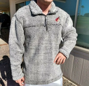 NHL Arizona Coyotes Sherpa Fleece Sweater Unisex Sz-Large Gray Jacket NEW w/Tags - Picture 1 of 7