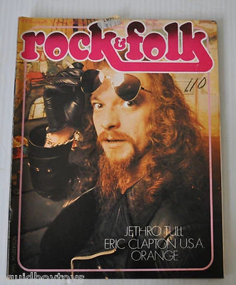 - ROCK & FOLK Music French Magazine #105 IAN ANDERSON cover 1975 Eric Clapton - - Image 1 of 3