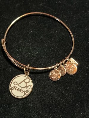 Alex & Ani Bangle Bracelet 2018 Rose Gold “Be Yourself” - Imagem 1 de 3