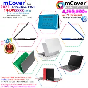NEW mCover® Hard Case for 2020 2021 14" HP Pavilion x360 14-DWxxxx series laptop - Picture 1 of 10
