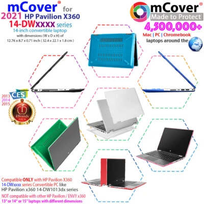NUEVO estuche rígido mCover® para portátil HP Pavilion x360 serie 14-DWxxxx 2020 2021 14" Foto 1 de 4