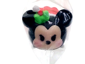 NIP Christmas Minnie Mouse Tsum Tsum Figure 1" Gold Star Mark Santa Hat Medium - Picture 1 of 5