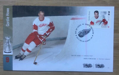 Canada Post 2017 First Day Cover Stamp -  NHL Hockey Legends- Gordie Howe Foto 1 de 2
