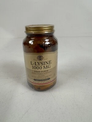 Solgar L-Lisina 1000 MG Suplemento Apoyo Piel y Tejidos 100 Comprimidos Exp/10/2026 Foto 1 de 3