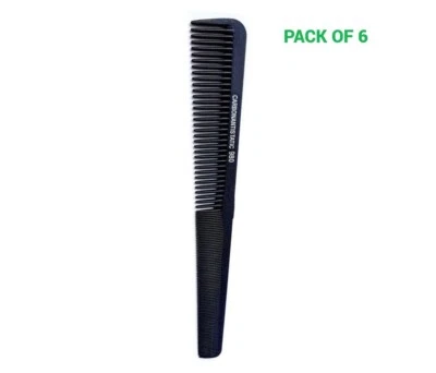 Pettine antistatico in carbonio nero (n. 980) modellatore pettine da barba e ... - Immagine 1 di 4