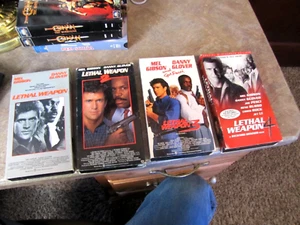 Lethal Weapon Trilogy Bundle Lot VHS Video Tapes 1-4 Mel Gibson Danny Glover - Picture 1 of 2