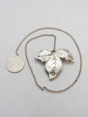 Segnalibro in Argento 925 con EDERA - segnapagina con foglia - libro - - Immagine 1 di 3