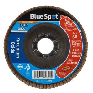 Blue Spot 19693 Zirconium Oxide Flap Disc 115mm 60 Grit MD3 - Picture 1 of 1