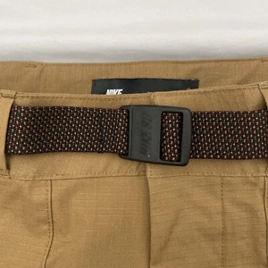 New Nike SB Shorts Men’s Ripstop Belted Stretch DA3132-216 Brown Men's Sz 34 - Picture 1 of 8