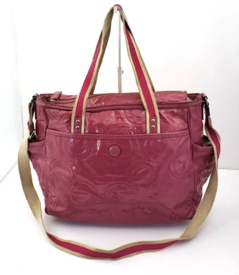 COACH 169977 USED/DIRTY INSIDE OPTIC SIGNATURE X-LARGE BABY DIAPER BAG TOTE RARE - Image 1 of 4