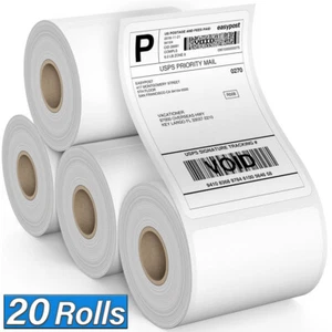 20 Rolls 4x6 Direct Thermal Shipping Labels Zebra 2844 Eltron ZP450 ZP500 ZP505 - Picture 1 of 12
