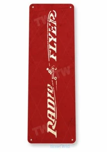 RADIO FLYER 11 X 4 TIN SIGN AUTO AUTOMOBILE MECHANIC ADVERTISEMENT WAGON RED - Picture 1 of 1