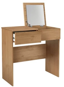 Malibu 1 Drw Dressing Table with Mirror Pine Effect Stylish Bedroom Furniture - Picture 1 of 1