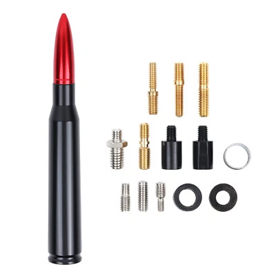 50Cal Caliber Bullet Ammo Aluminum Short Antenna Car For Chevrolet S10 2000-2004 - Imagem 1 de 4