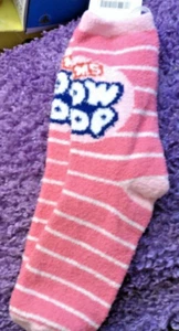 FUZZY BLOW POP Socks SHOE SIZE 4-10  1 Pair  Novelty Socks FREE SHIPPING - Picture 1 of 1