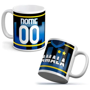 Tazza personalizzata con Nome Numero Foto per Tifoso INTER calcio ceramica - Picture 1 of 3