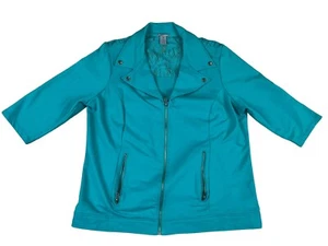 Retro Women's Size 1X Green by New Directions, Zip Front Detail Lace Detail - Picture 1 of 6