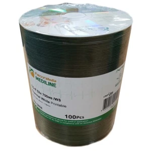 100x Falcon Mediline CD-R 52x 700mb White Thermal Medical Grade  - Picture 1 of 1